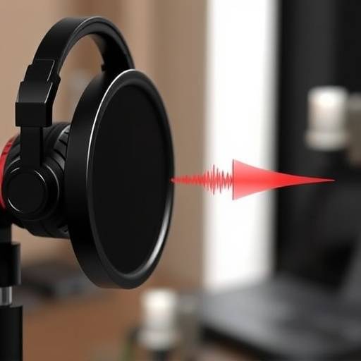 ポッドキャストの音源を整音している様子